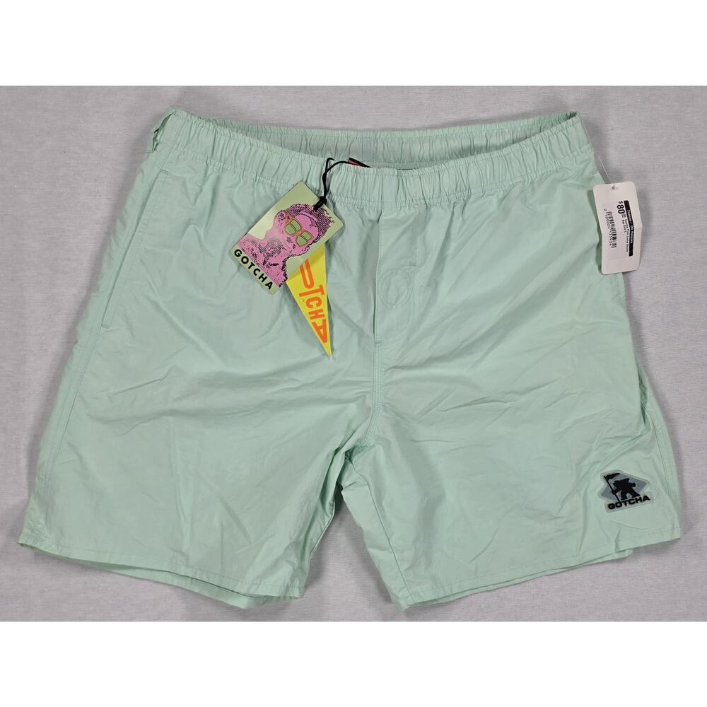 Gotcha Point Loma Shorts Mens Large Mint Green Beach Walk Hybrid Shorts NWT
